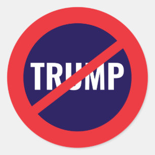 Pegatina Redonda No es mi presidente - Protesta contra Trump