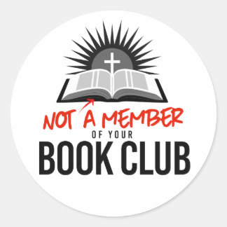 Pegatina Redonda No es miembro de tu club de lectura