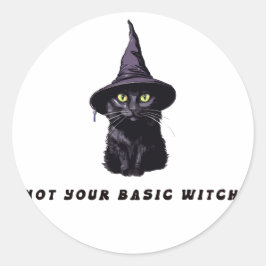 Pegatina Redonda No es tu bruja básica