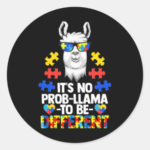 Pegatina Redonda No es una llama de prob ser una mujer de autismo d