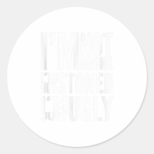 Pegatina Redonda No estoy borracho TShirt