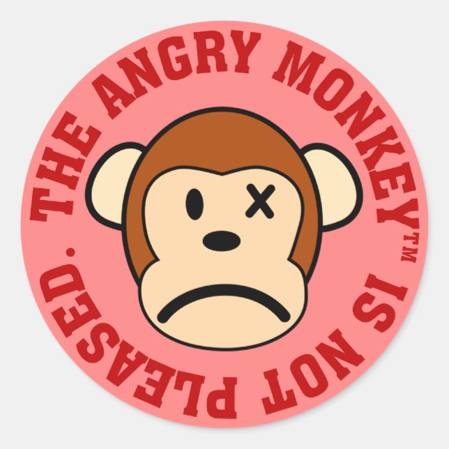 Pegatina Redonda No estoy contento con su desempeño (Anverso)