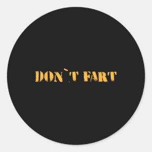 Pegatina Redonda No Fart Gym Deporte Culturismo Proteína Entrenamie