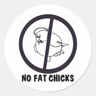 PEGATINA REDONDA NO-FAT-CHICKS-0995