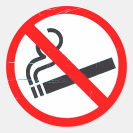 Pegatina Redonda No fumar