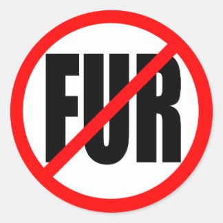 PEGATINA REDONDA "NO FUR"