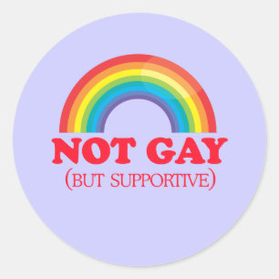 Pegatina Redonda NO GAY, sino de apoyo