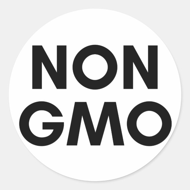 Pegatina Redonda no gmo (Anverso)
