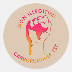 Pegatina Redonda NO (gradiente)