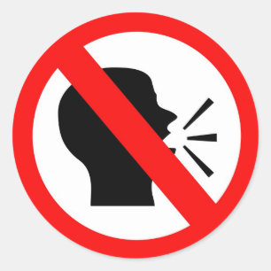Pegatina Redonda No hable
