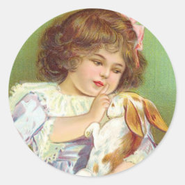 Pegatina Redonda No hay conejo