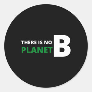 Pegatina Redonda No Hay Día De La Tierra Ecológico Del Planeta B