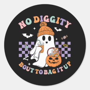 Pegatina Redonda No Hay Digancia De Entender A Un Ghost Halloween K