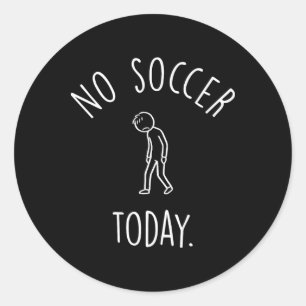 Pegatina Redonda No Hay Fútbol Hoy Figura De Palo Triste Amantes De