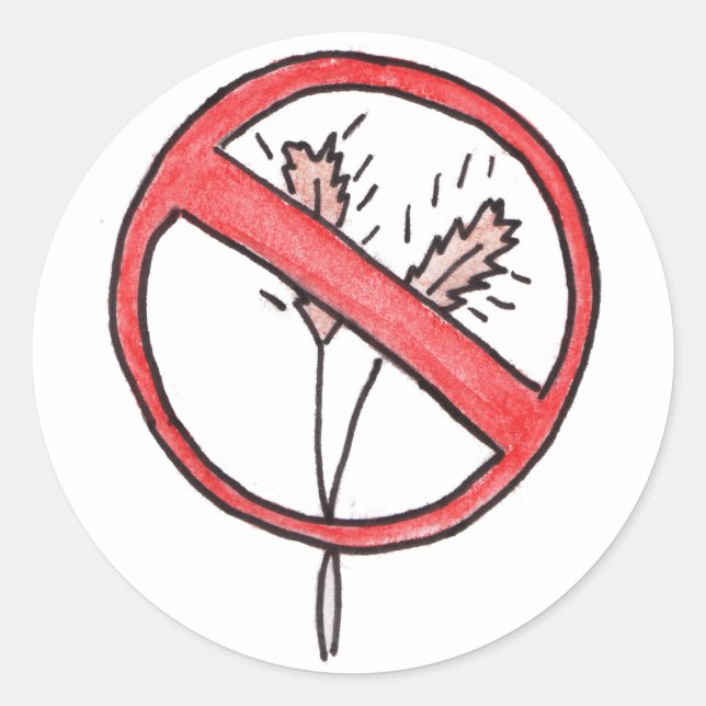 Pegatina Redonda ¡No hay gluten/Trigo libre! (Anverso)