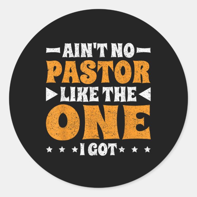 Pegatina Redonda No Hay Pastor Como El Que Tengo (Anverso)