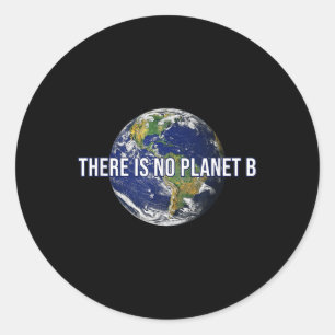Pegatina Redonda No Hay Protección Climática Del Planeta B