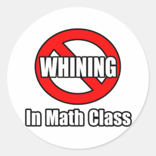 Pegatina Redonda No Hay Quebrantamientos En La Clase Math