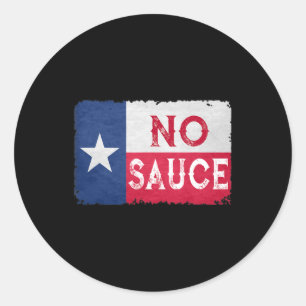 Pegatina Redonda No Hay Salsa En La Brisket Brisket Byrbecue De Tex