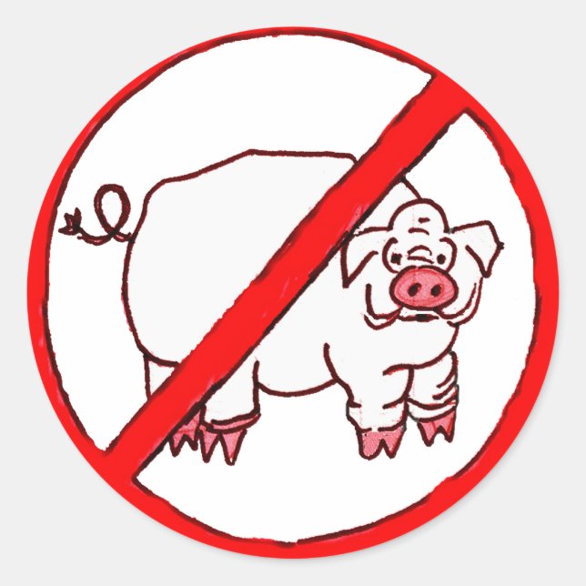 Pegatina Redonda No hay un círculo de perros (Anverso)