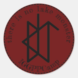 Pegatina Redonda No Hay Un Monstruo De Lago IGGPPCamp