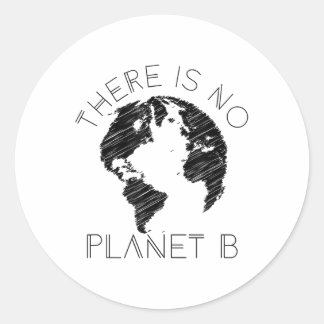 Pegatina Redonda No Hay Un Mundo Planeta B Contra El Calentamiento 