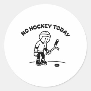 Pegatina Redonda No Hockey Hoy Divertido Para Un Jugador De Hockey