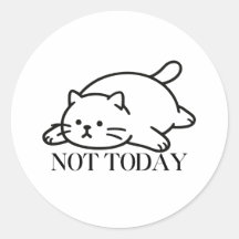 No Hoy Cute Gato Perezoso Estado De Ánimo