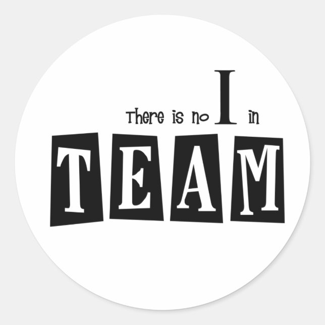 Pegatina Redonda no I en TEAM (Anverso)