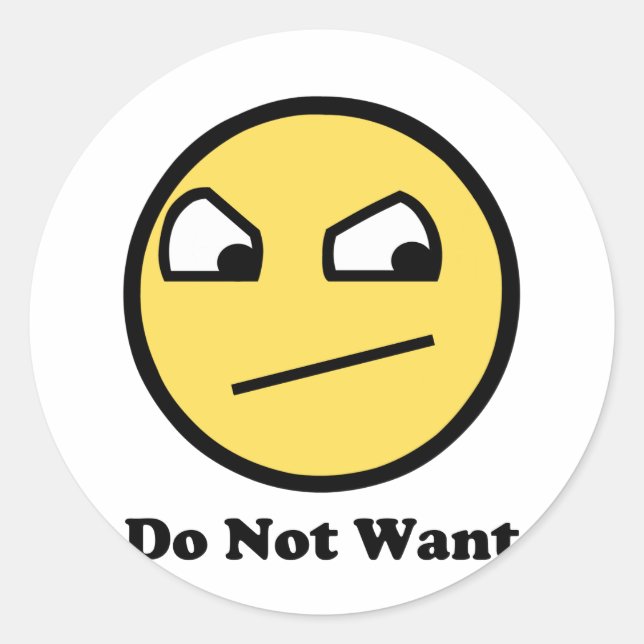 Pegatina Redonda No impresionante no quiera (Anverso)