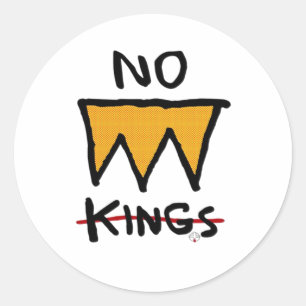 Pegatina Redonda No Kings Anti Classic
