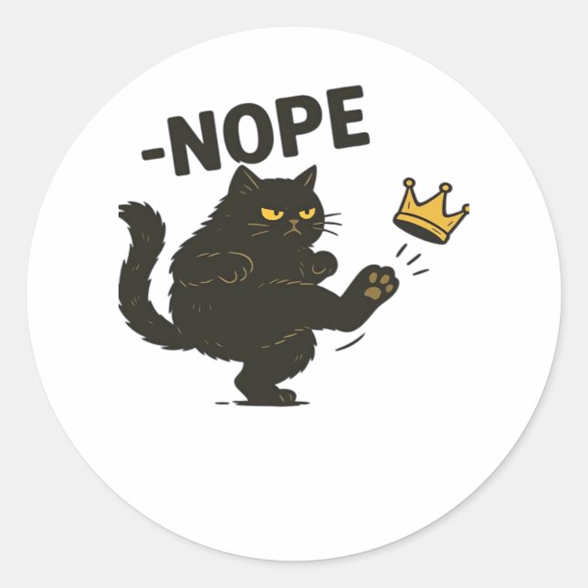 Pegatina Redonda No Kings In America Essential Cool Unique (Anverso)