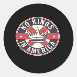 Pegatina Redonda No Kings In America Estilo Creativo