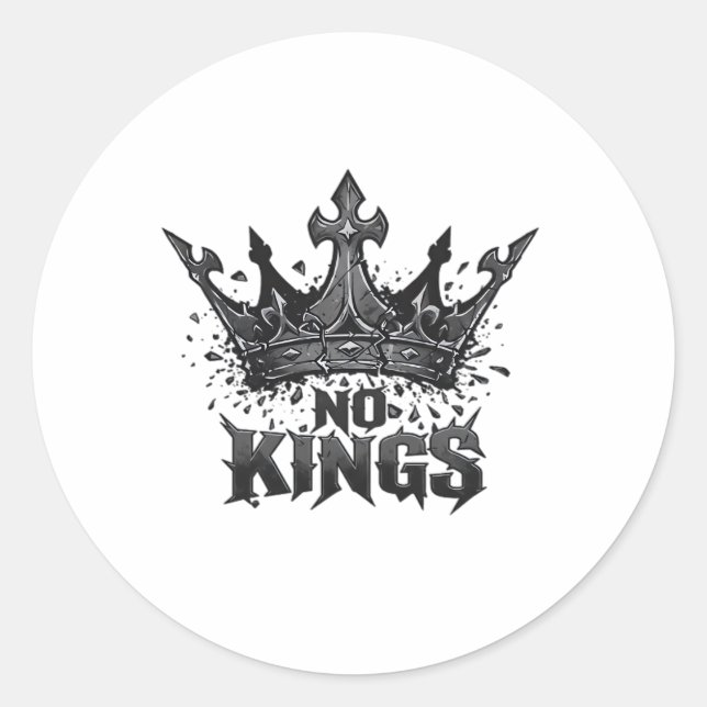 Pegatina Redonda No Kings In America Minimal Clean (Anverso)