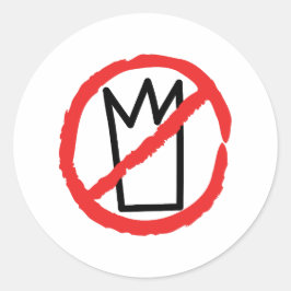 Pegatina Redonda No kings logo