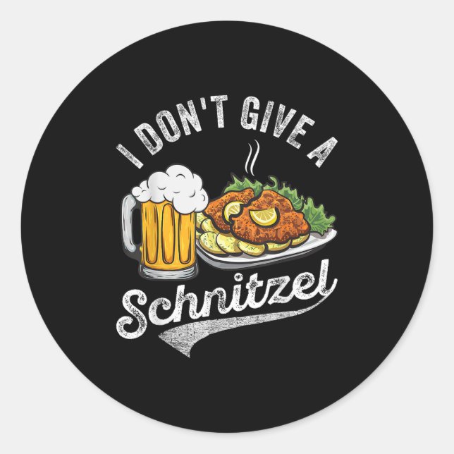 Pegatina Redonda No le doy gracia a una cerveza alemana de Schnitze (Anverso)