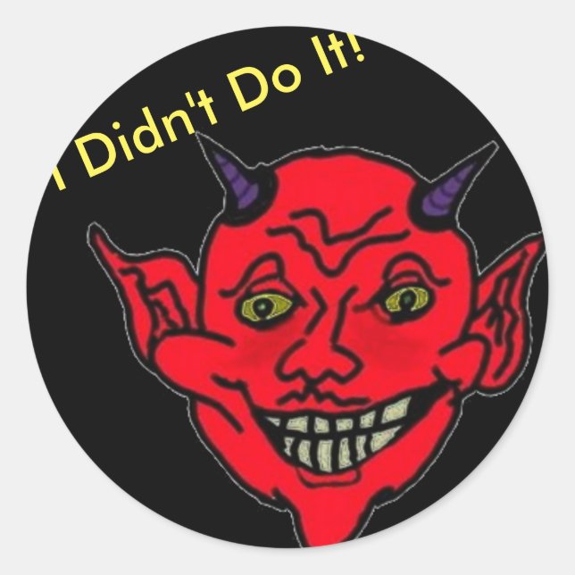 Pegatina Redonda ¡No lo hice! (Anverso)