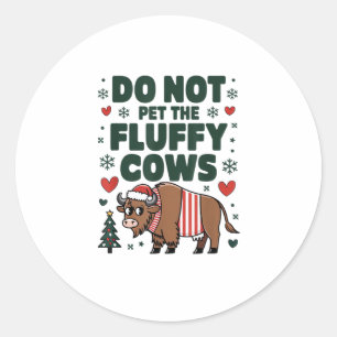 Pegatina Redonda No Mascota Las Vacas Fluffy Para El Aparato De Nav