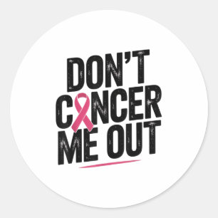 Pegatina Redonda No Me Cáncer De Nuevo Nk Ribbon Awarene De Cáncer
