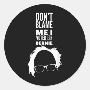 Pegatina Redonda No me culpen, he votado por Bernie Sanders preside