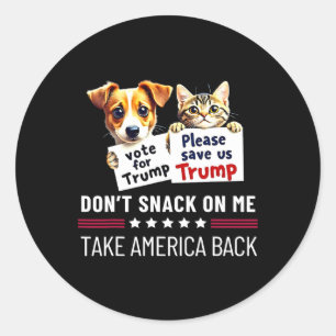 Pegatina Redonda No me engañes con perros gatos graciosos