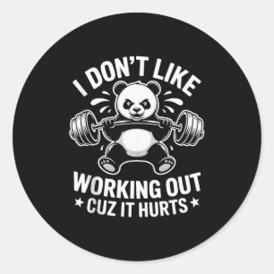 Pegatina Redonda No Me Gusta Hacer Ejercicio Porque Duele Camiseta