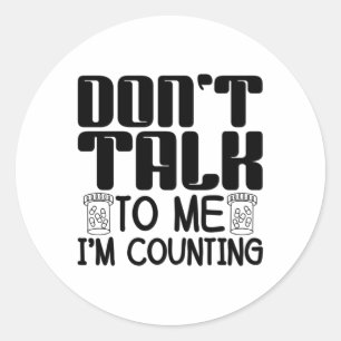 Pegatina Redonda No me hables, estoy contando la farmacia farmacéut