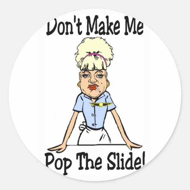 Pegatina Redonda No me hagas (Anverso)