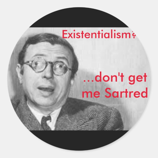 Pegatina Redonda No me hagas Pegatinas asustados (Anverso)