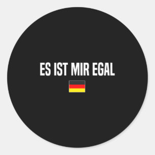 Pegatina Redonda No Me Importa En Idioma Alemán Alemania Alemán Dic