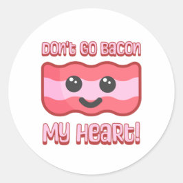 Pegatina Redonda ¡No me vuelvas a mi corazón! Personalizado Cute ba