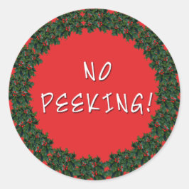 Pegatina Redonda NO Navidades PEEKING dan Pegatinas de Scarebaby