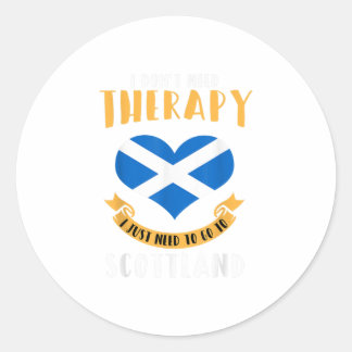 Pegatina Redonda No necesito terapia solo necesito ir