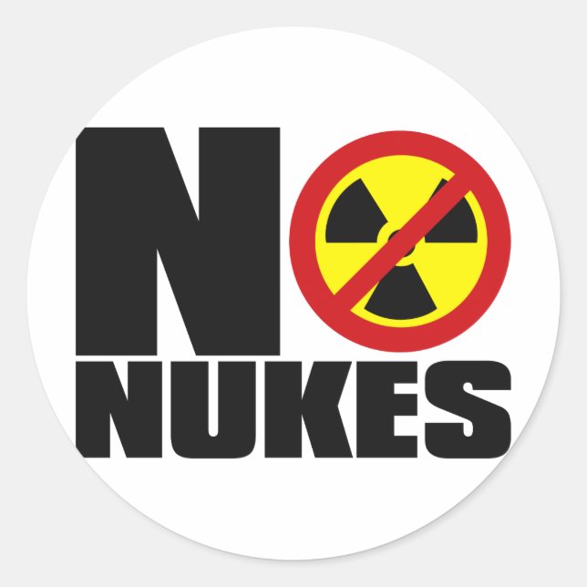 PEGATINA REDONDA NO_NUKES (Anverso)